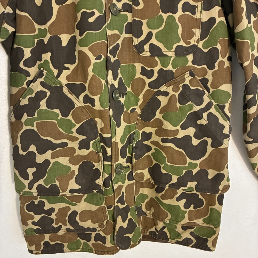 Vintage LL Bean Duck Hunter Jacket Men's Size 32 Camo Slant Pocket Gorpcore - Picture 2 of 9